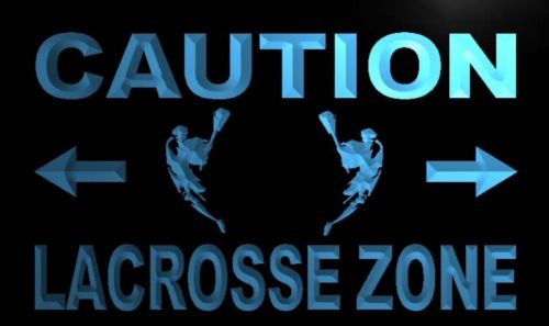 Caution Lacrosse Zone Neon Light Sign